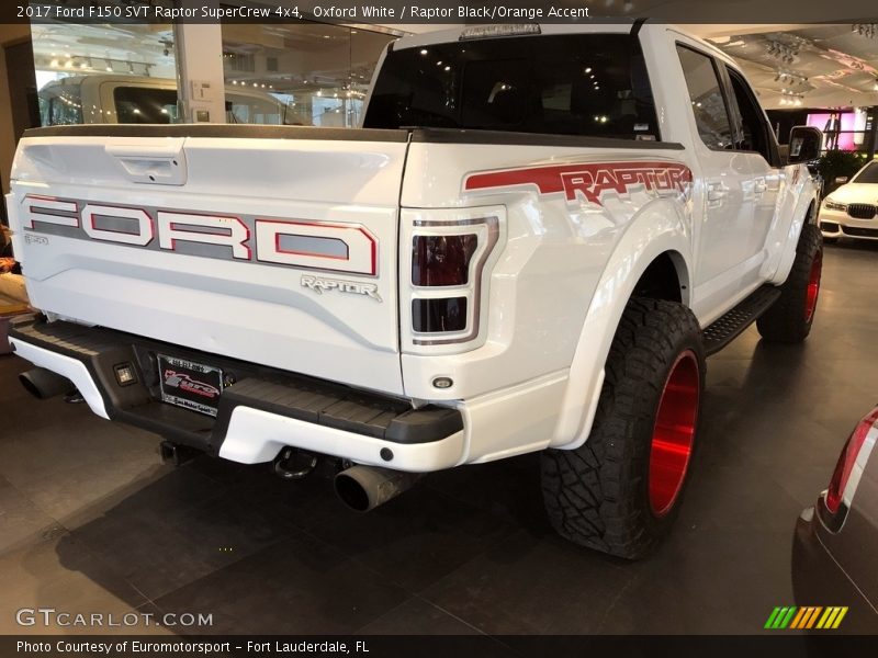 Oxford White / Raptor Black/Orange Accent 2017 Ford F150 SVT Raptor SuperCrew 4x4