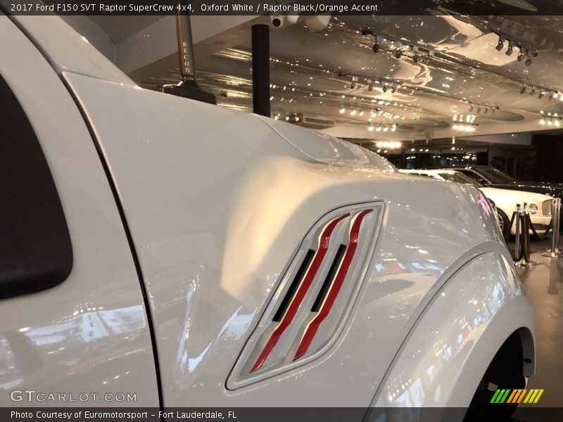 Oxford White / Raptor Black/Orange Accent 2017 Ford F150 SVT Raptor SuperCrew 4x4