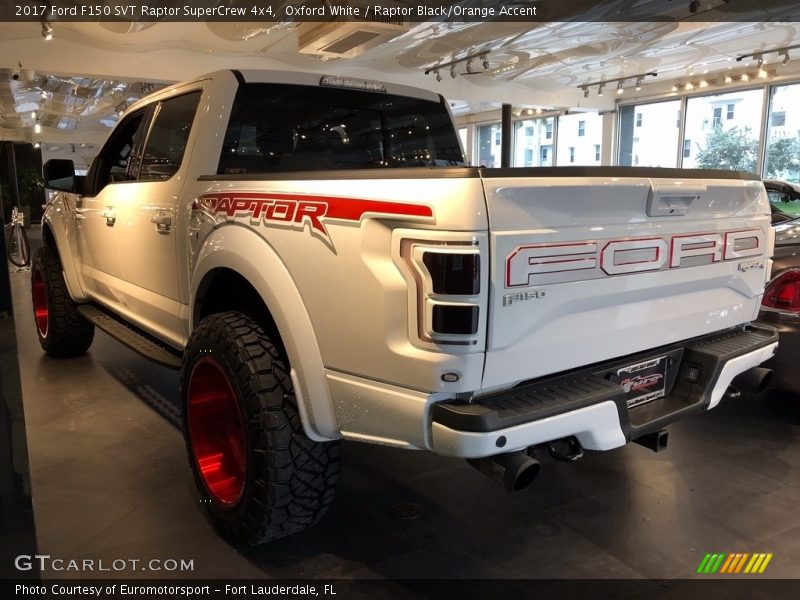 Oxford White / Raptor Black/Orange Accent 2017 Ford F150 SVT Raptor SuperCrew 4x4