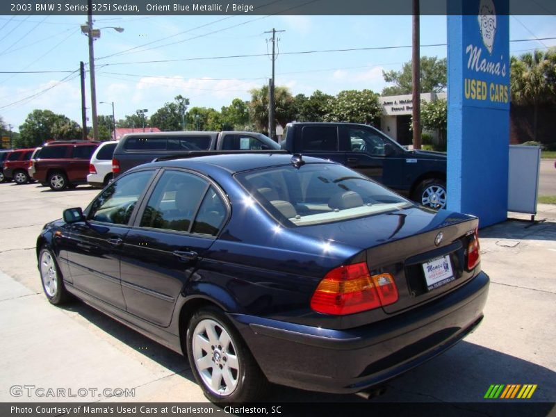 Orient Blue Metallic / Beige 2003 BMW 3 Series 325i Sedan