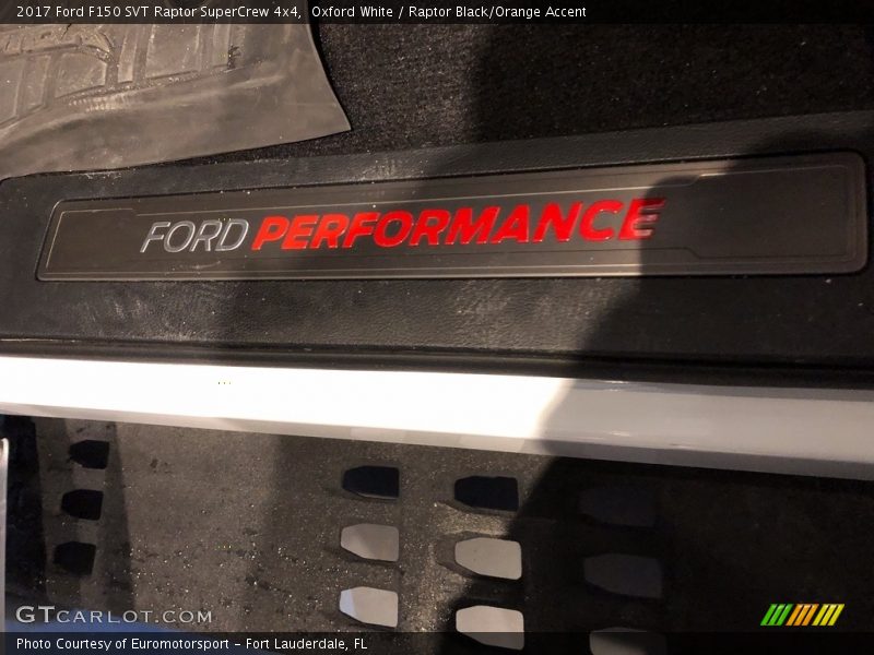 Oxford White / Raptor Black/Orange Accent 2017 Ford F150 SVT Raptor SuperCrew 4x4