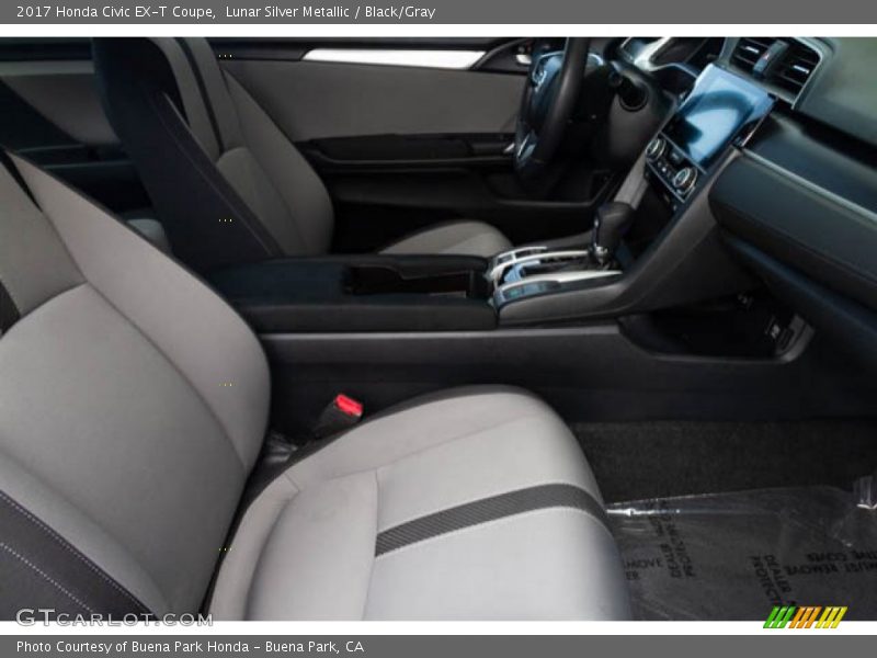 Lunar Silver Metallic / Black/Gray 2017 Honda Civic EX-T Coupe