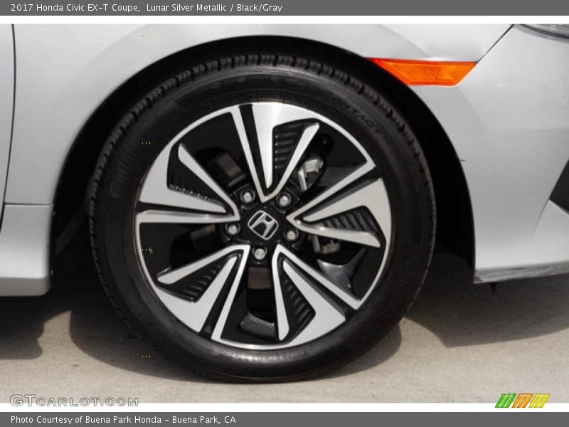 Lunar Silver Metallic / Black/Gray 2017 Honda Civic EX-T Coupe