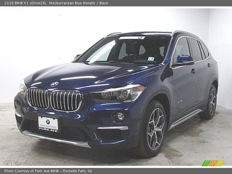 Mediterranean Blue Metallic / Black 2018 BMW X1 xDrive28i