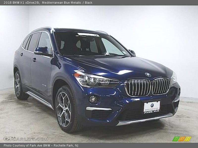 Mediterranean Blue Metallic / Black 2018 BMW X1 xDrive28i
