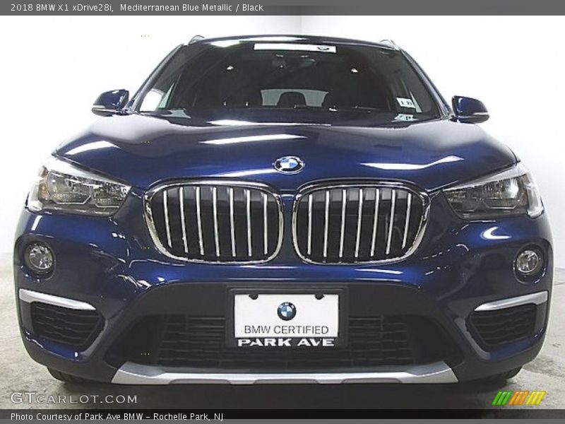 Mediterranean Blue Metallic / Black 2018 BMW X1 xDrive28i
