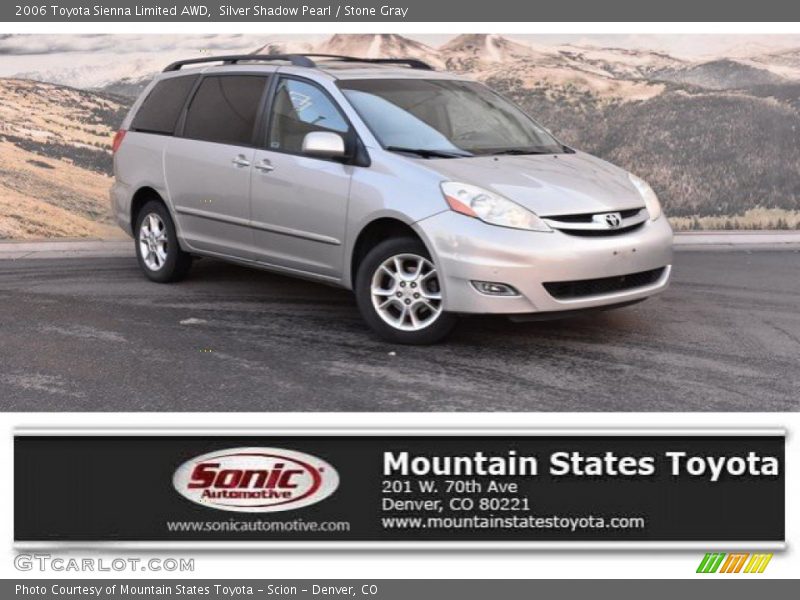 Silver Shadow Pearl / Stone Gray 2006 Toyota Sienna Limited AWD