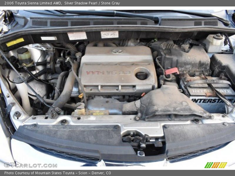 Silver Shadow Pearl / Stone Gray 2006 Toyota Sienna Limited AWD