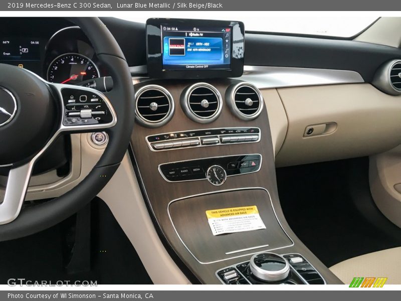 Lunar Blue Metallic / Silk Beige/Black 2019 Mercedes-Benz C 300 Sedan