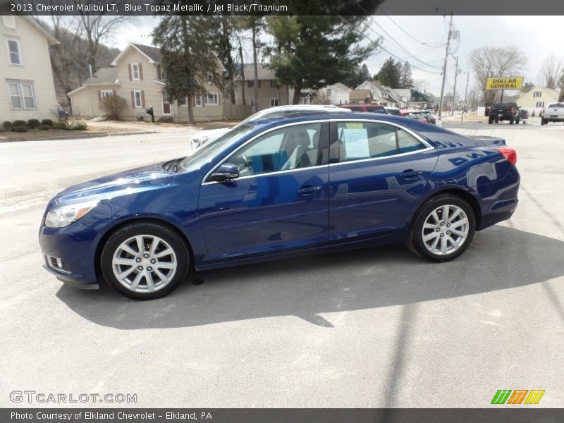 Blue Topaz Metallic / Jet Black/Titanium 2013 Chevrolet Malibu LT