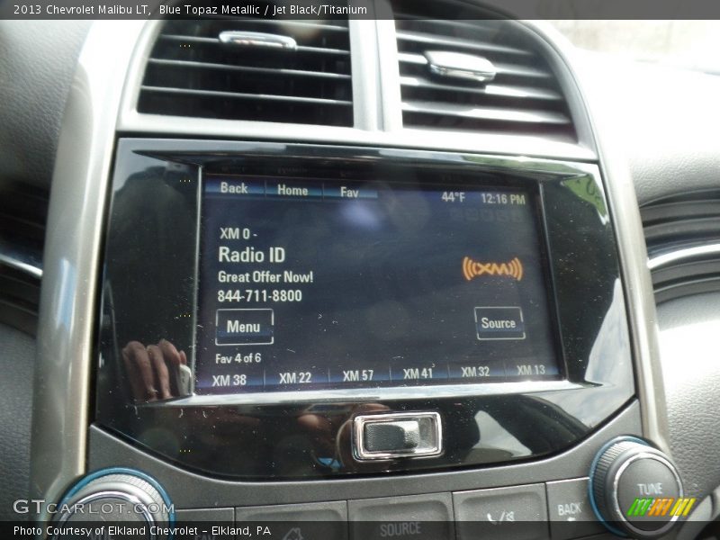 Blue Topaz Metallic / Jet Black/Titanium 2013 Chevrolet Malibu LT