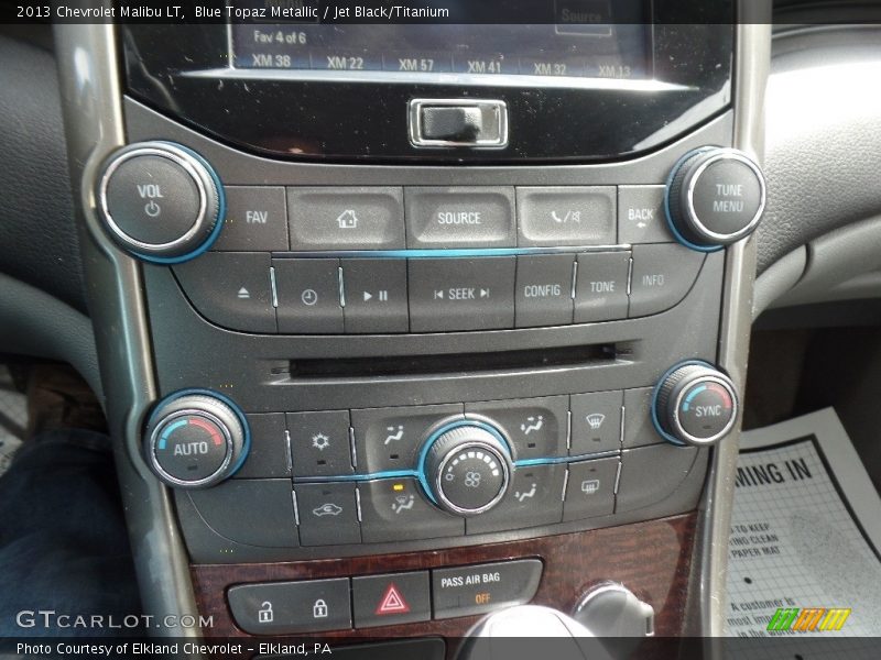 Blue Topaz Metallic / Jet Black/Titanium 2013 Chevrolet Malibu LT