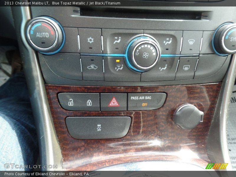 Blue Topaz Metallic / Jet Black/Titanium 2013 Chevrolet Malibu LT