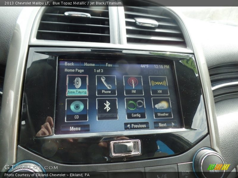 Blue Topaz Metallic / Jet Black/Titanium 2013 Chevrolet Malibu LT