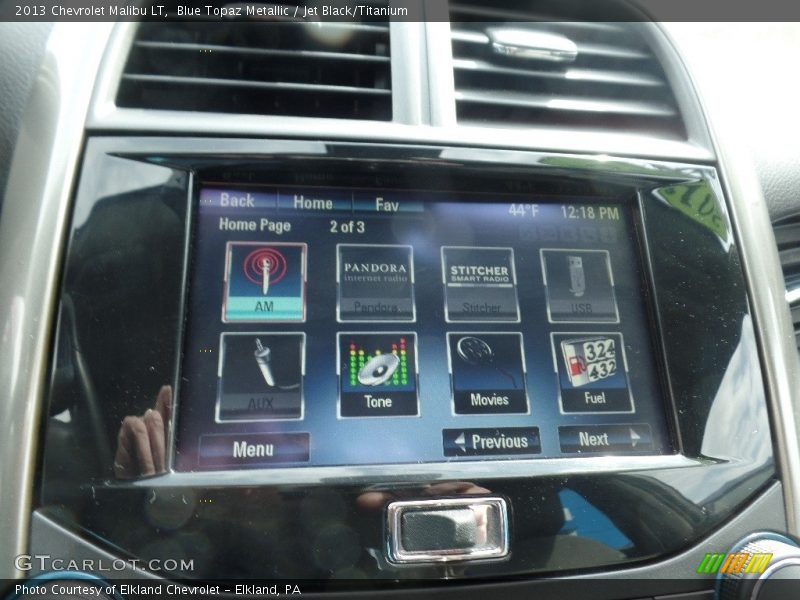 Blue Topaz Metallic / Jet Black/Titanium 2013 Chevrolet Malibu LT