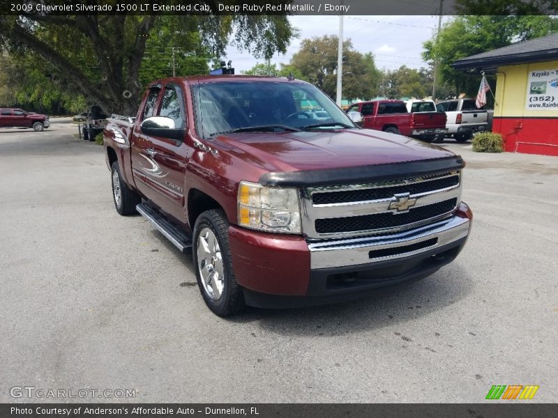 Deep Ruby Red Metallic / Ebony 2009 Chevrolet Silverado 1500 LT Extended Cab