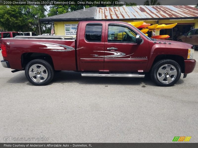 Deep Ruby Red Metallic / Ebony 2009 Chevrolet Silverado 1500 LT Extended Cab