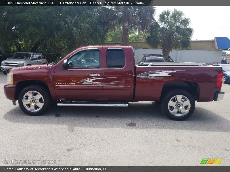 Deep Ruby Red Metallic / Ebony 2009 Chevrolet Silverado 1500 LT Extended Cab