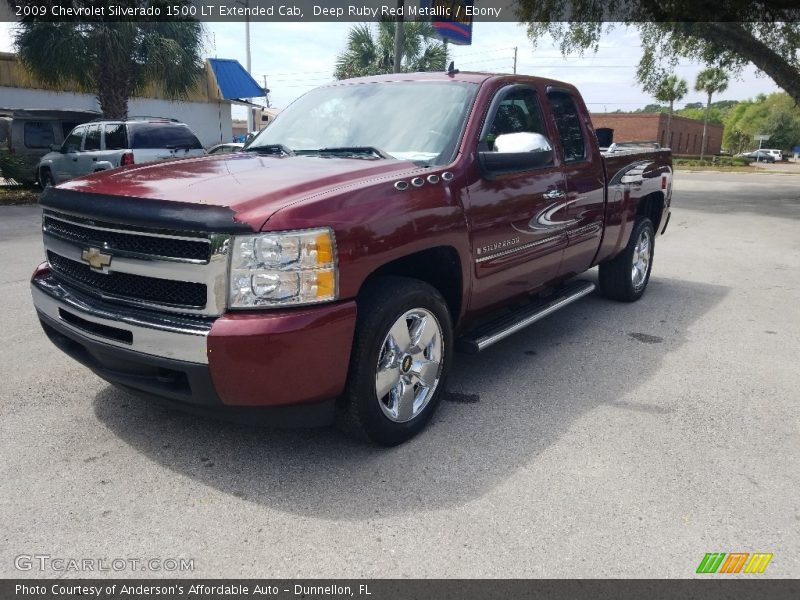 Deep Ruby Red Metallic / Ebony 2009 Chevrolet Silverado 1500 LT Extended Cab