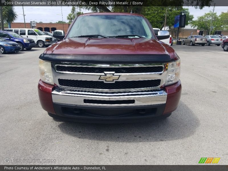 Deep Ruby Red Metallic / Ebony 2009 Chevrolet Silverado 1500 LT Extended Cab