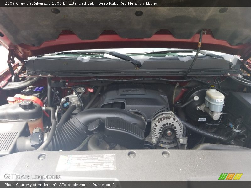 Deep Ruby Red Metallic / Ebony 2009 Chevrolet Silverado 1500 LT Extended Cab