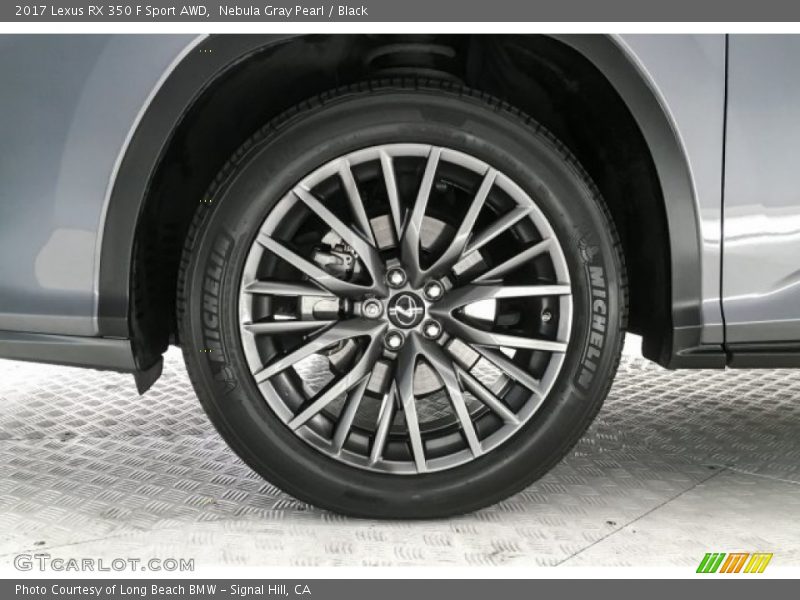 Nebula Gray Pearl / Black 2017 Lexus RX 350 F Sport AWD
