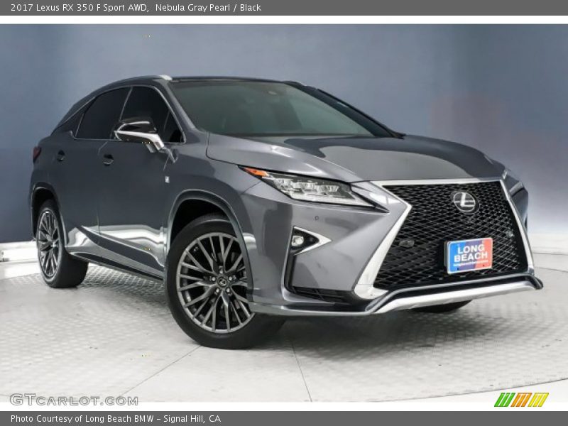 Nebula Gray Pearl / Black 2017 Lexus RX 350 F Sport AWD