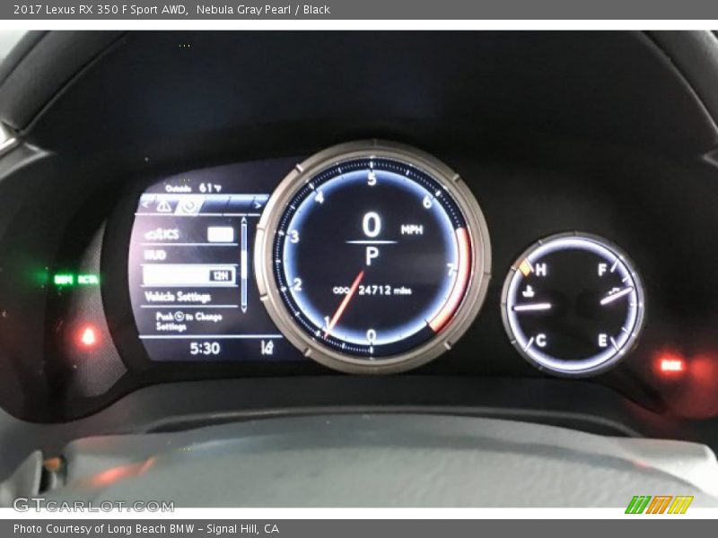 Nebula Gray Pearl / Black 2017 Lexus RX 350 F Sport AWD
