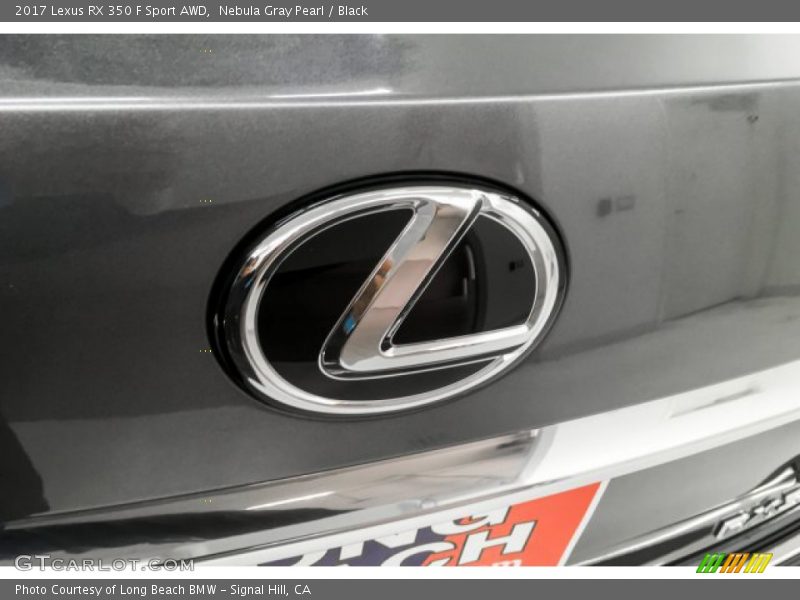 Nebula Gray Pearl / Black 2017 Lexus RX 350 F Sport AWD