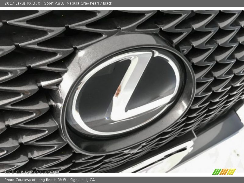 Nebula Gray Pearl / Black 2017 Lexus RX 350 F Sport AWD