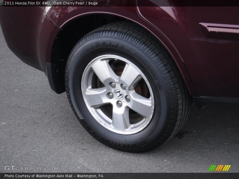 Dark Cherry Pearl / Beige 2011 Honda Pilot EX 4WD