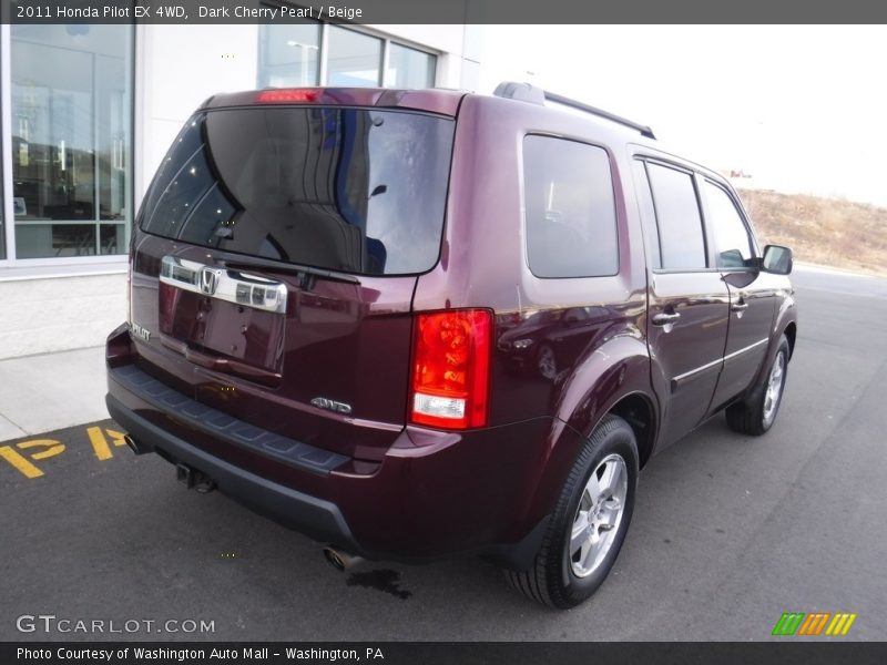 Dark Cherry Pearl / Beige 2011 Honda Pilot EX 4WD