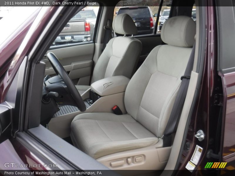 Dark Cherry Pearl / Beige 2011 Honda Pilot EX 4WD