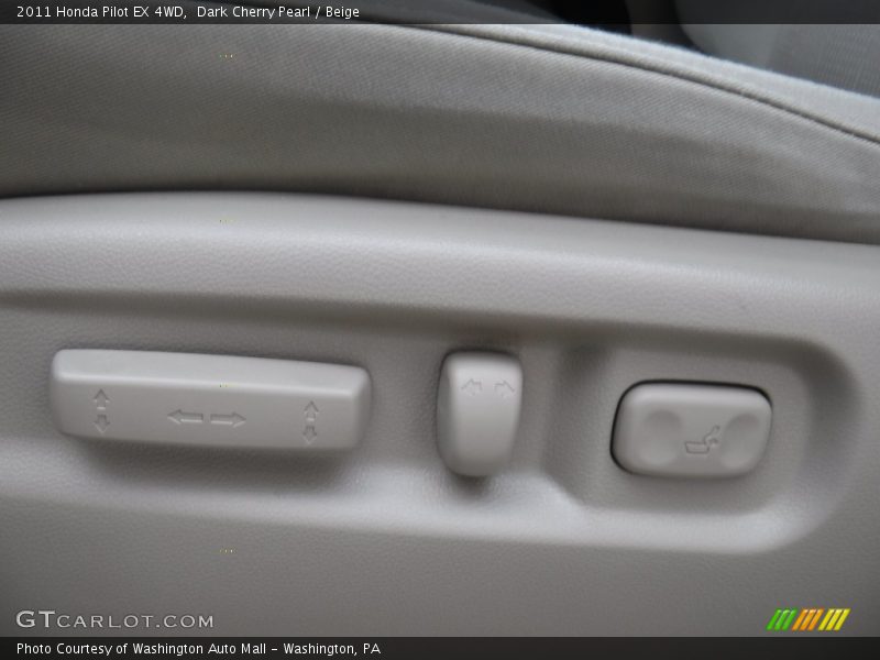 Dark Cherry Pearl / Beige 2011 Honda Pilot EX 4WD
