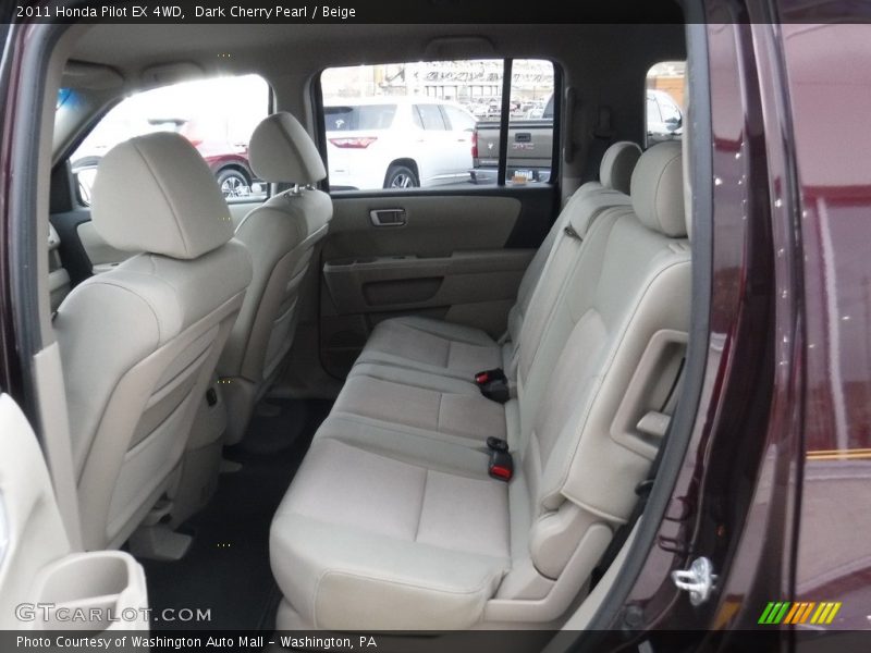 Dark Cherry Pearl / Beige 2011 Honda Pilot EX 4WD