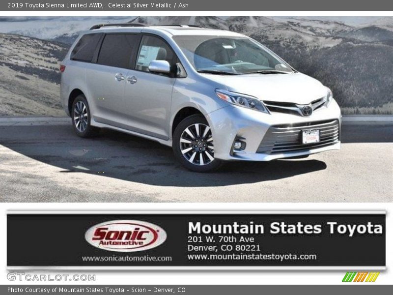 Celestial Silver Metallic / Ash 2019 Toyota Sienna Limited AWD