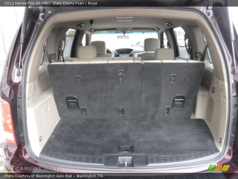 Dark Cherry Pearl / Beige 2011 Honda Pilot EX 4WD