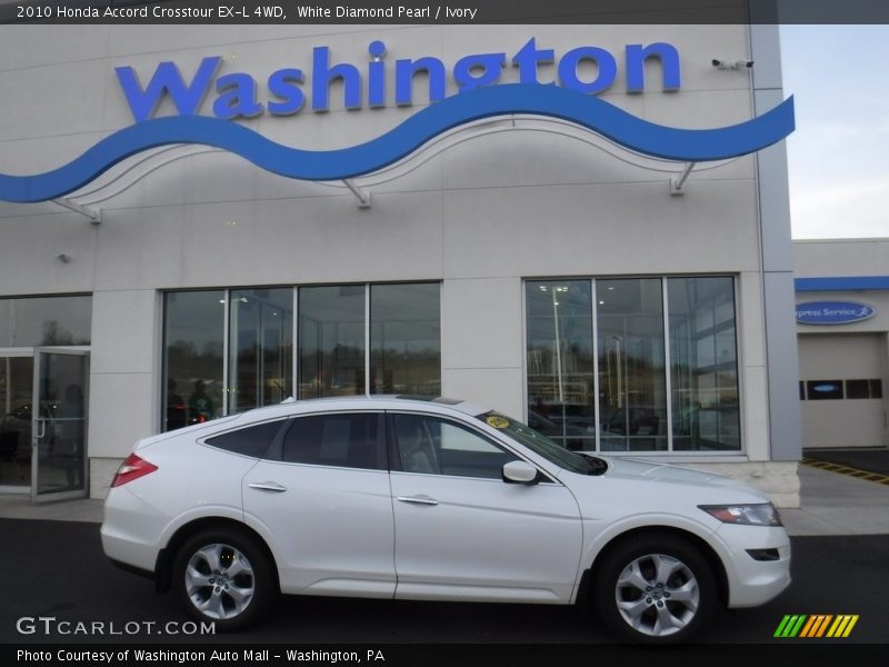 White Diamond Pearl / Ivory 2010 Honda Accord Crosstour EX-L 4WD