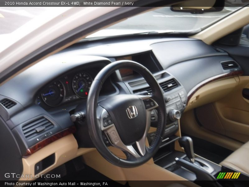 White Diamond Pearl / Ivory 2010 Honda Accord Crosstour EX-L 4WD