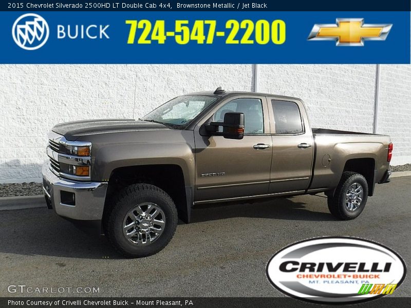 Brownstone Metallic / Jet Black 2015 Chevrolet Silverado 2500HD LT Double Cab 4x4