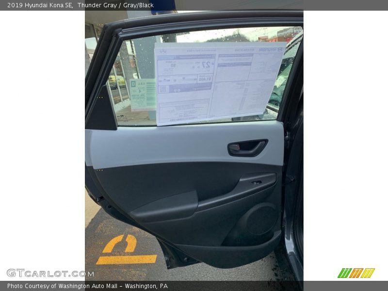Thunder Gray / Gray/Black 2019 Hyundai Kona SE