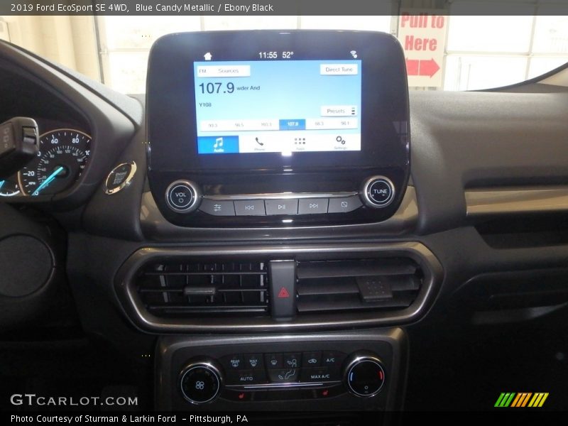 Blue Candy Metallic / Ebony Black 2019 Ford EcoSport SE 4WD