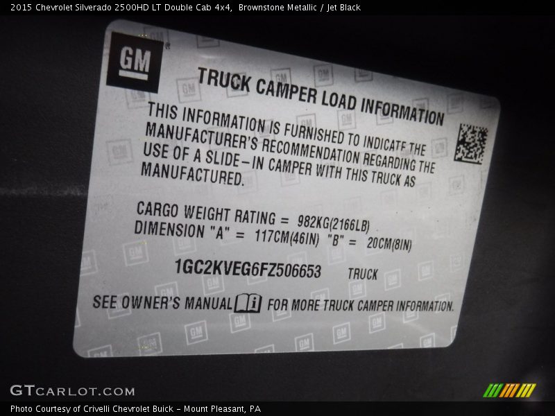 Brownstone Metallic / Jet Black 2015 Chevrolet Silverado 2500HD LT Double Cab 4x4
