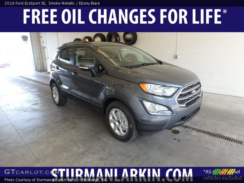 Smoke Metallic / Ebony Black 2019 Ford EcoSport SE