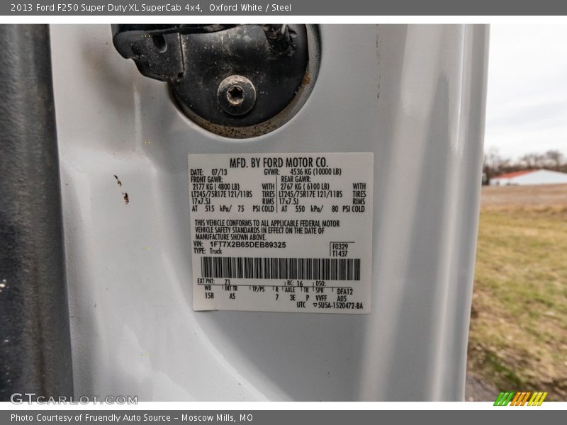 Oxford White / Steel 2013 Ford F250 Super Duty XL SuperCab 4x4
