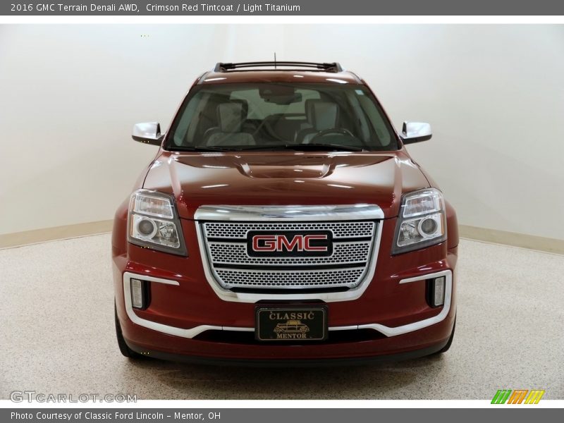 Crimson Red Tintcoat / Light Titanium 2016 GMC Terrain Denali AWD