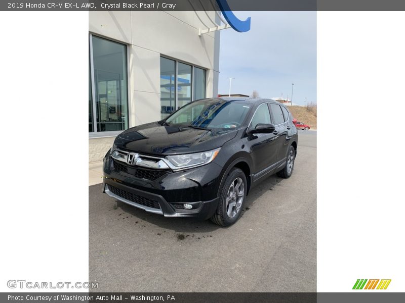 Crystal Black Pearl / Gray 2019 Honda CR-V EX-L AWD