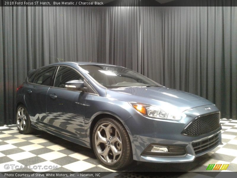 Blue Metallic / Charcoal Black 2018 Ford Focus ST Hatch