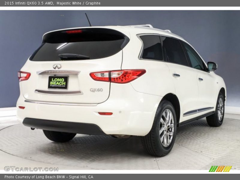 Majestic White / Graphite 2015 Infiniti QX60 3.5 AWD