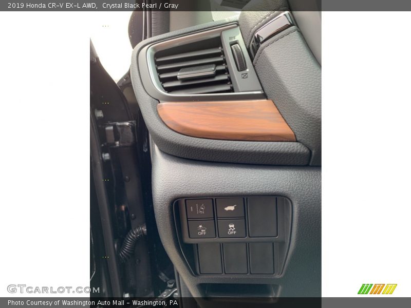 Crystal Black Pearl / Gray 2019 Honda CR-V EX-L AWD